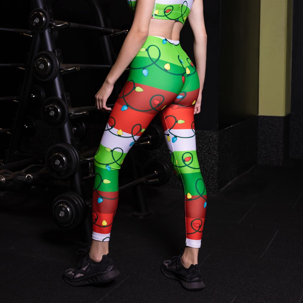 Festive Christmas Lights Leggings