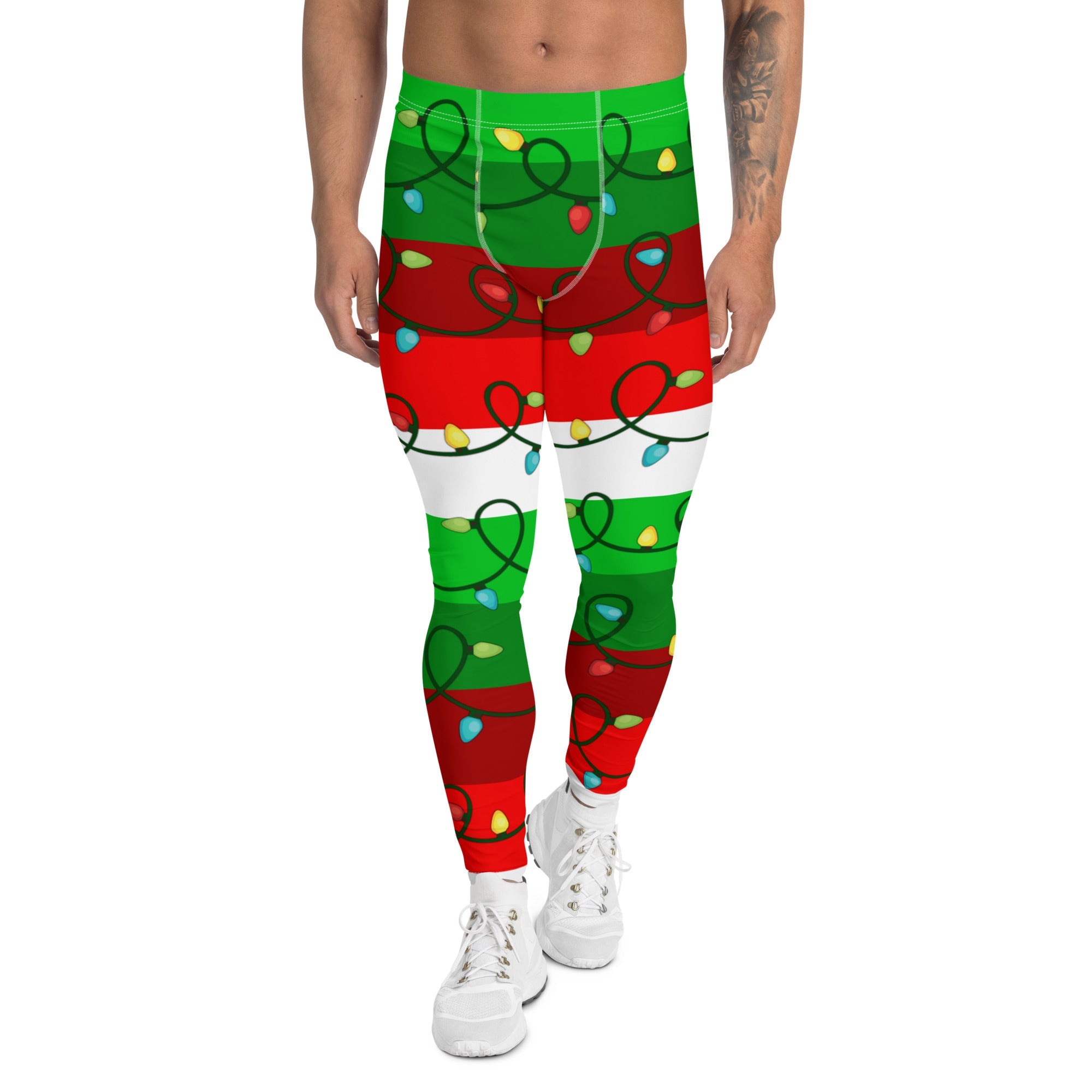 Festive Christmas Lights Men's Leggings