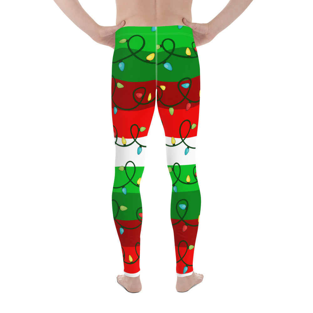 Festive Christmas Lights Men's Leggings