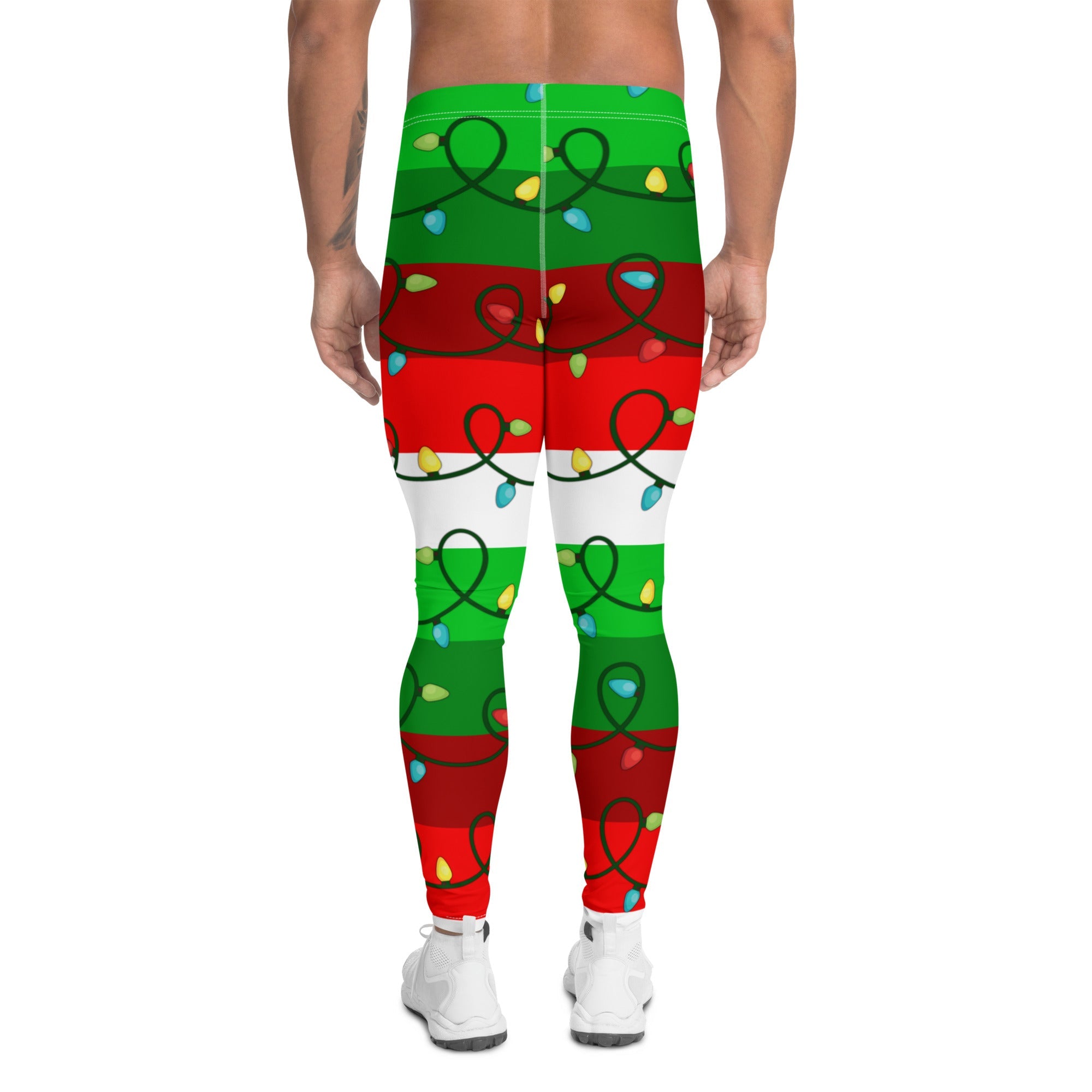 Festive Christmas Lights Men's Leggings