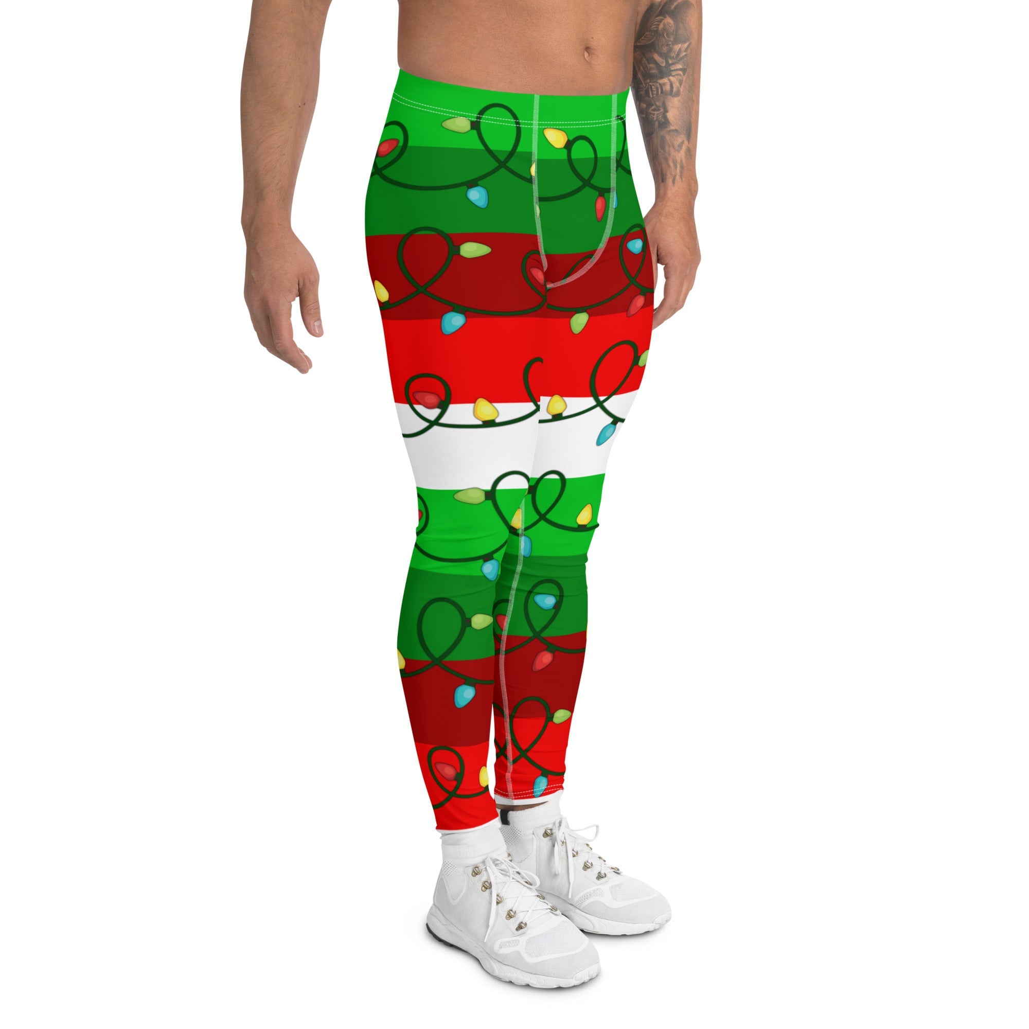 Festive Christmas Lights Men's Leggings