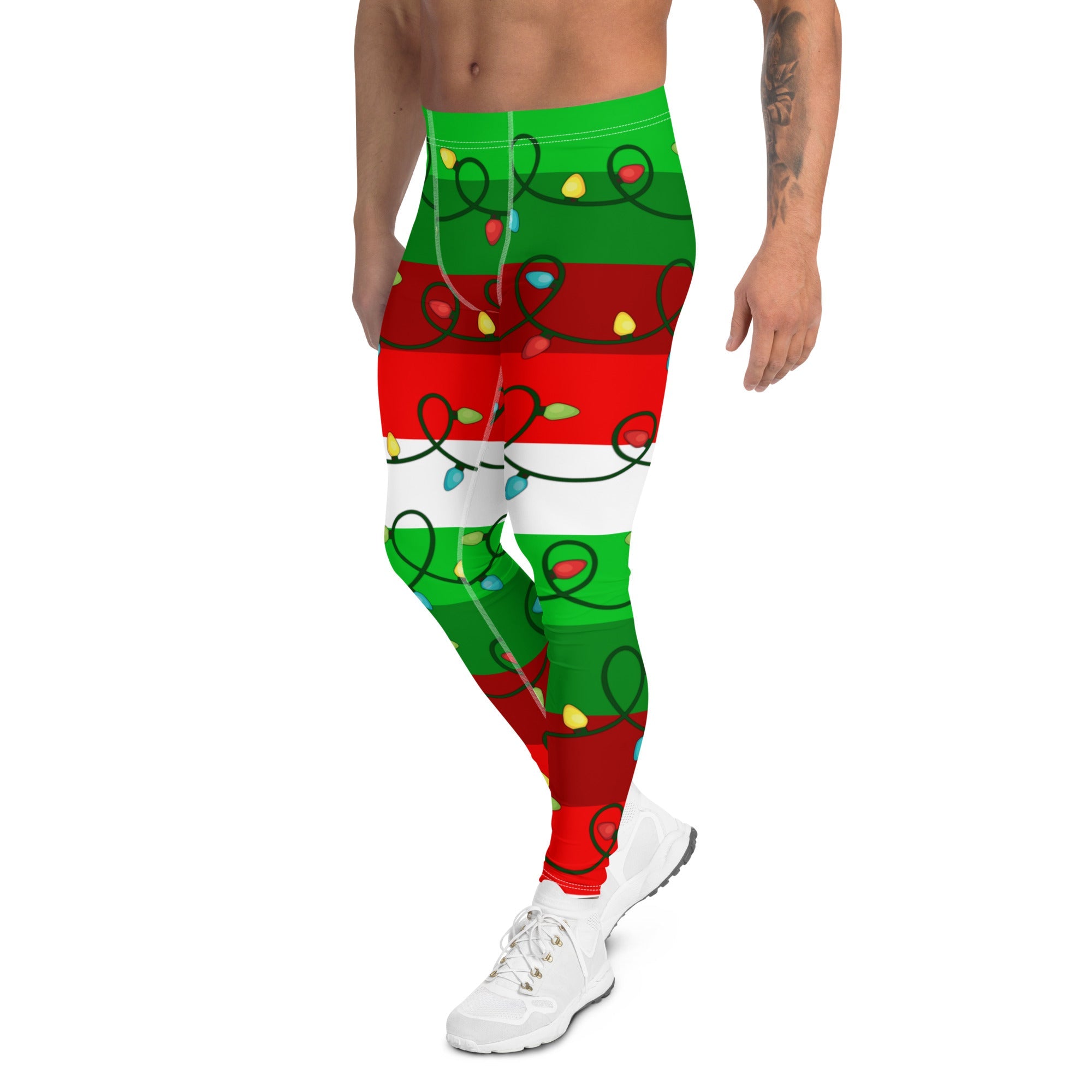 Festive Christmas Lights Men's Leggings