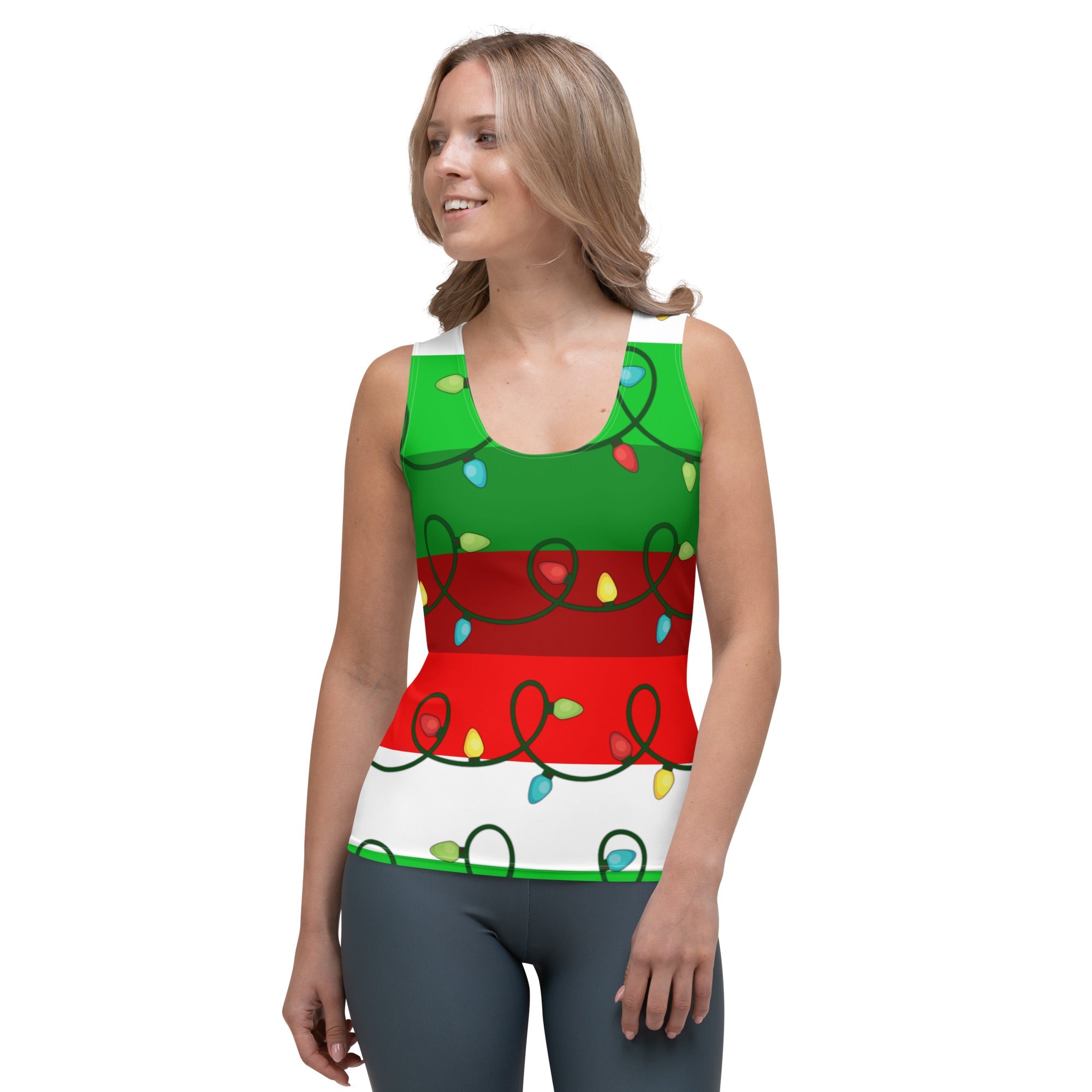 Festive Christmas Lights Tank Top