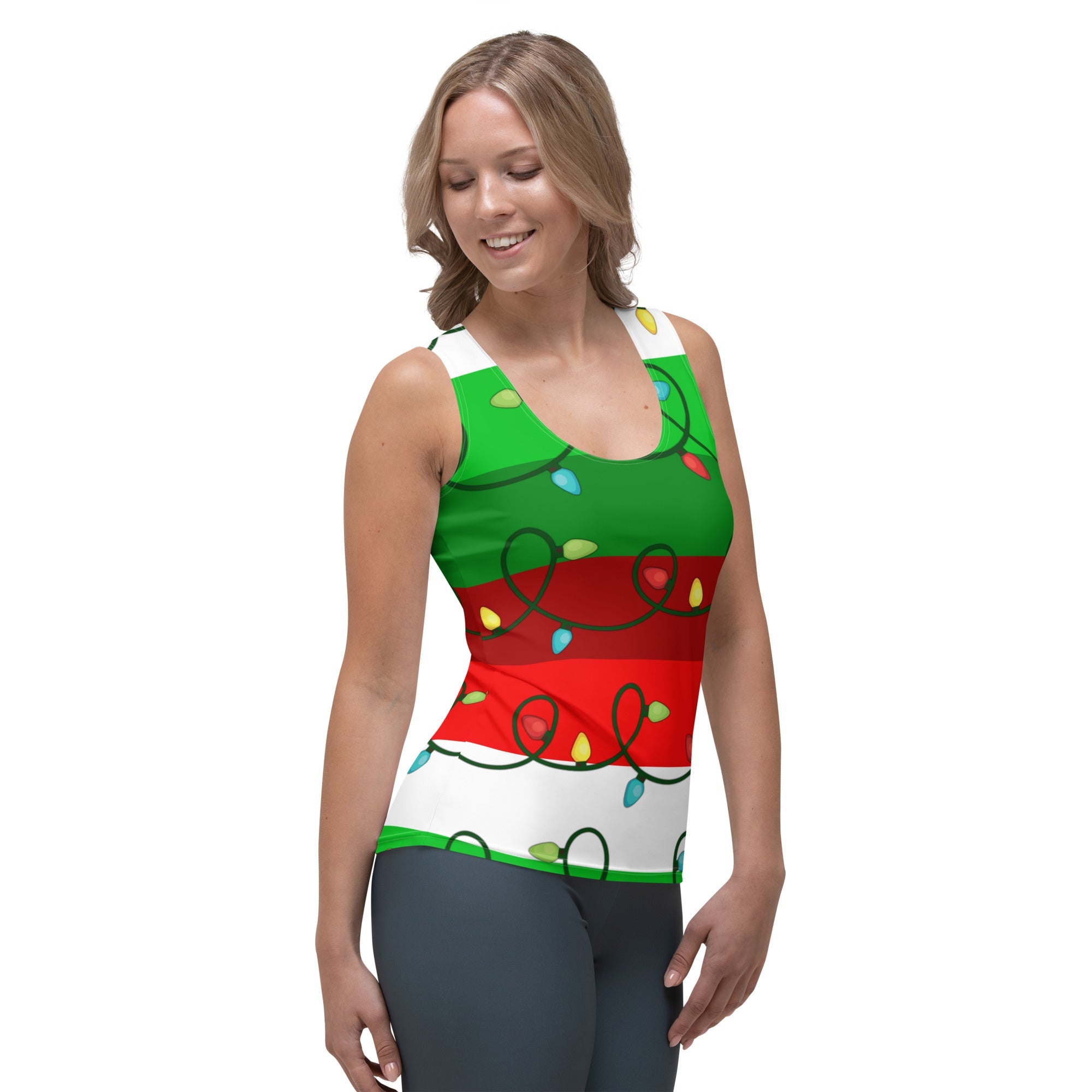 Festive Christmas Lights Tank Top