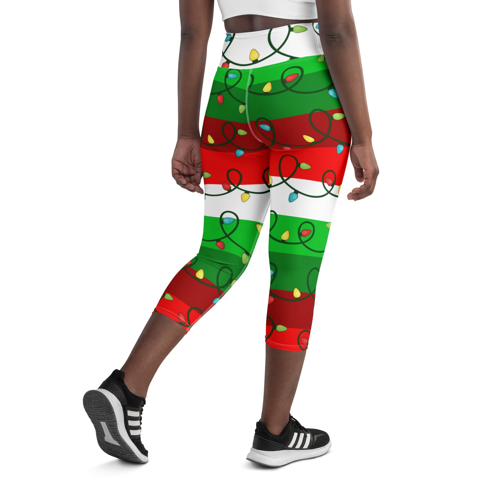 Festive Christmas Lights Yoga Capris