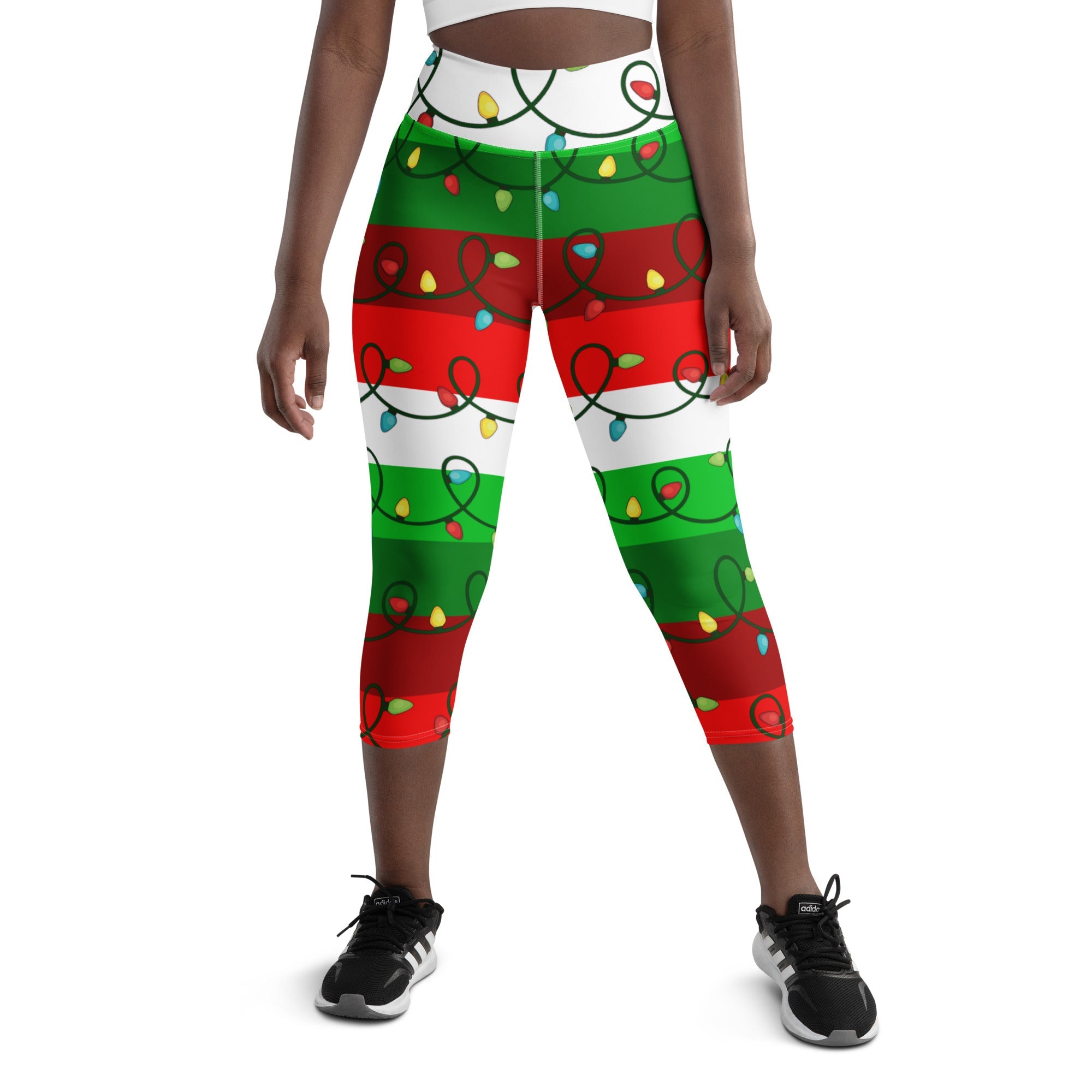 Festive Christmas Lights Yoga Capris