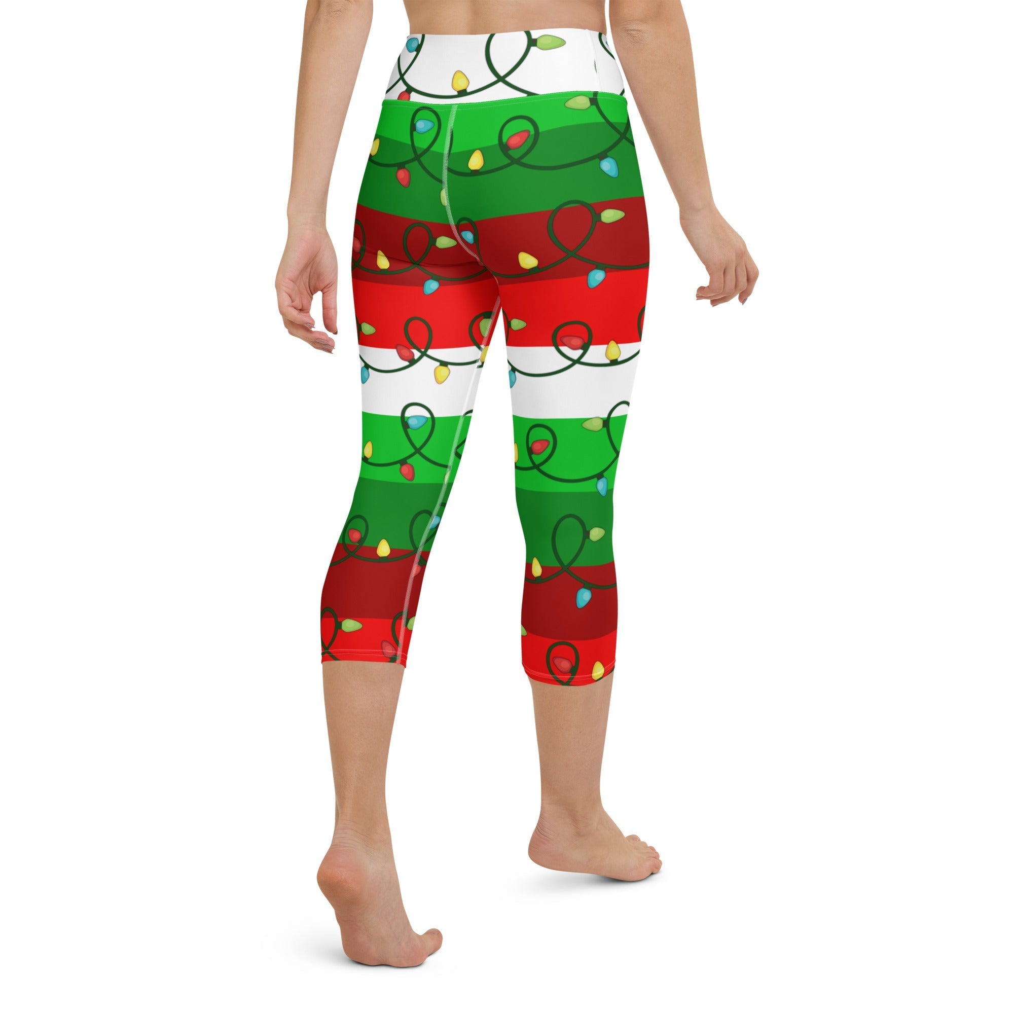 Festive Christmas Lights Yoga Capris