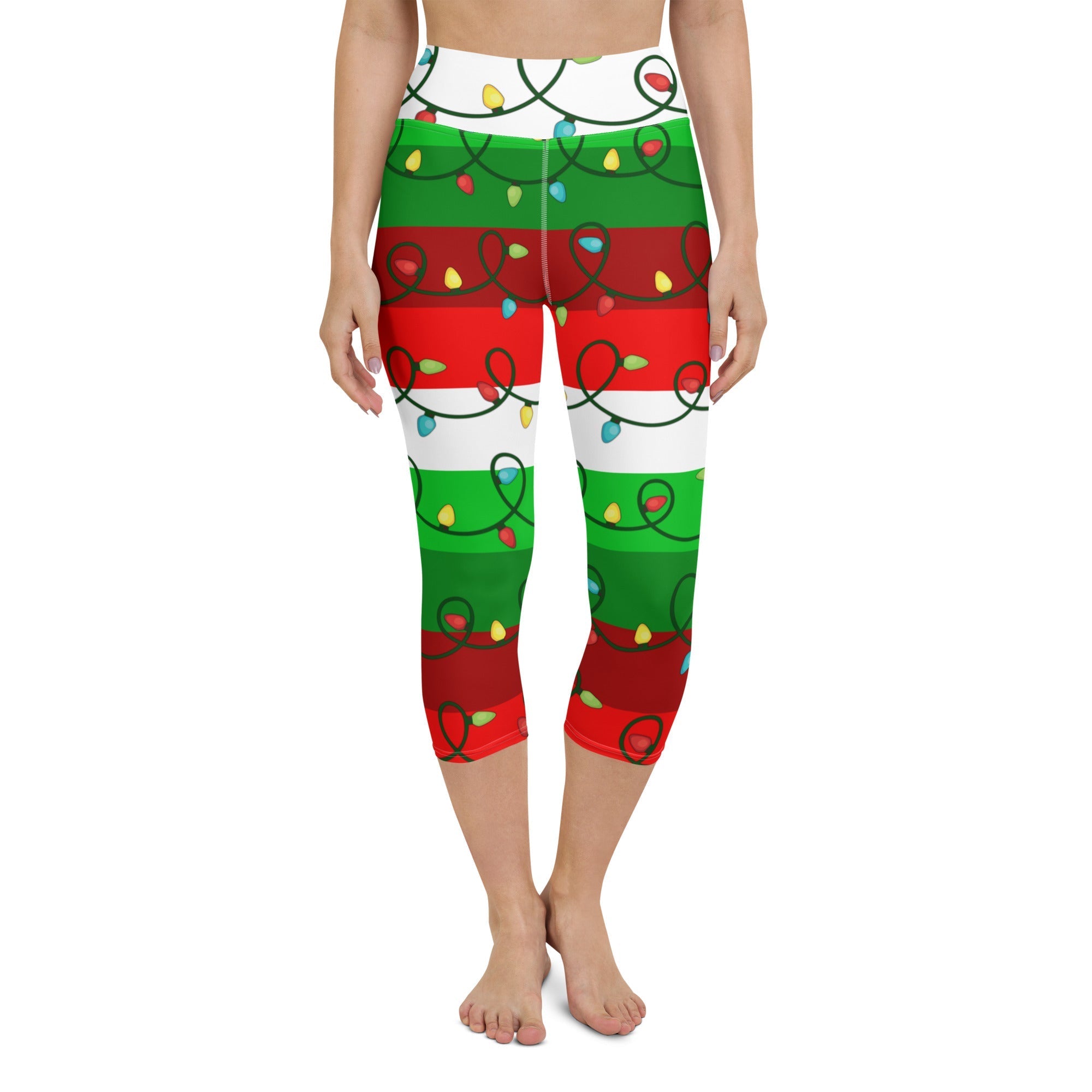 Festive Christmas Lights Yoga Capris