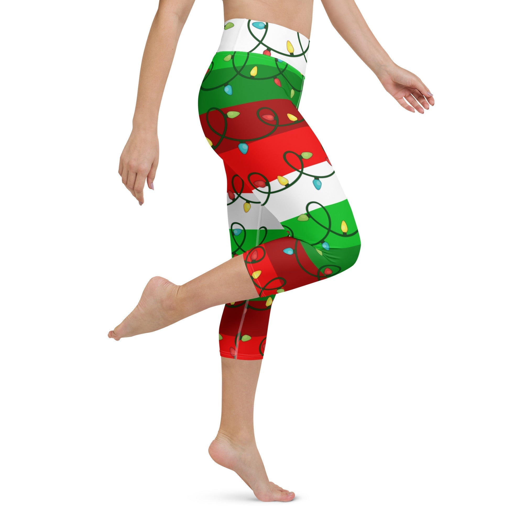 Festive Christmas Lights Yoga Capris