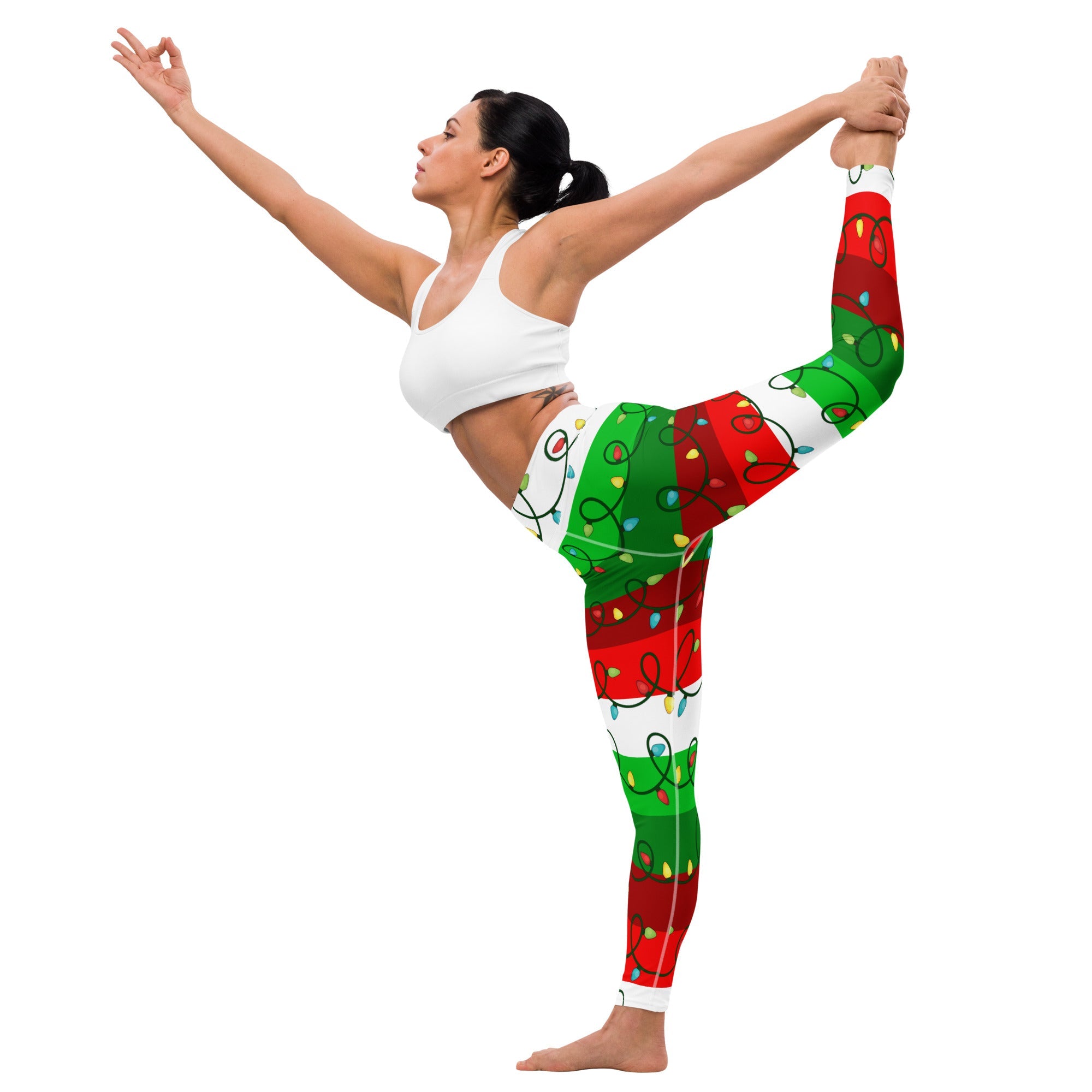 Festive Christmas Lights Yoga Leggings