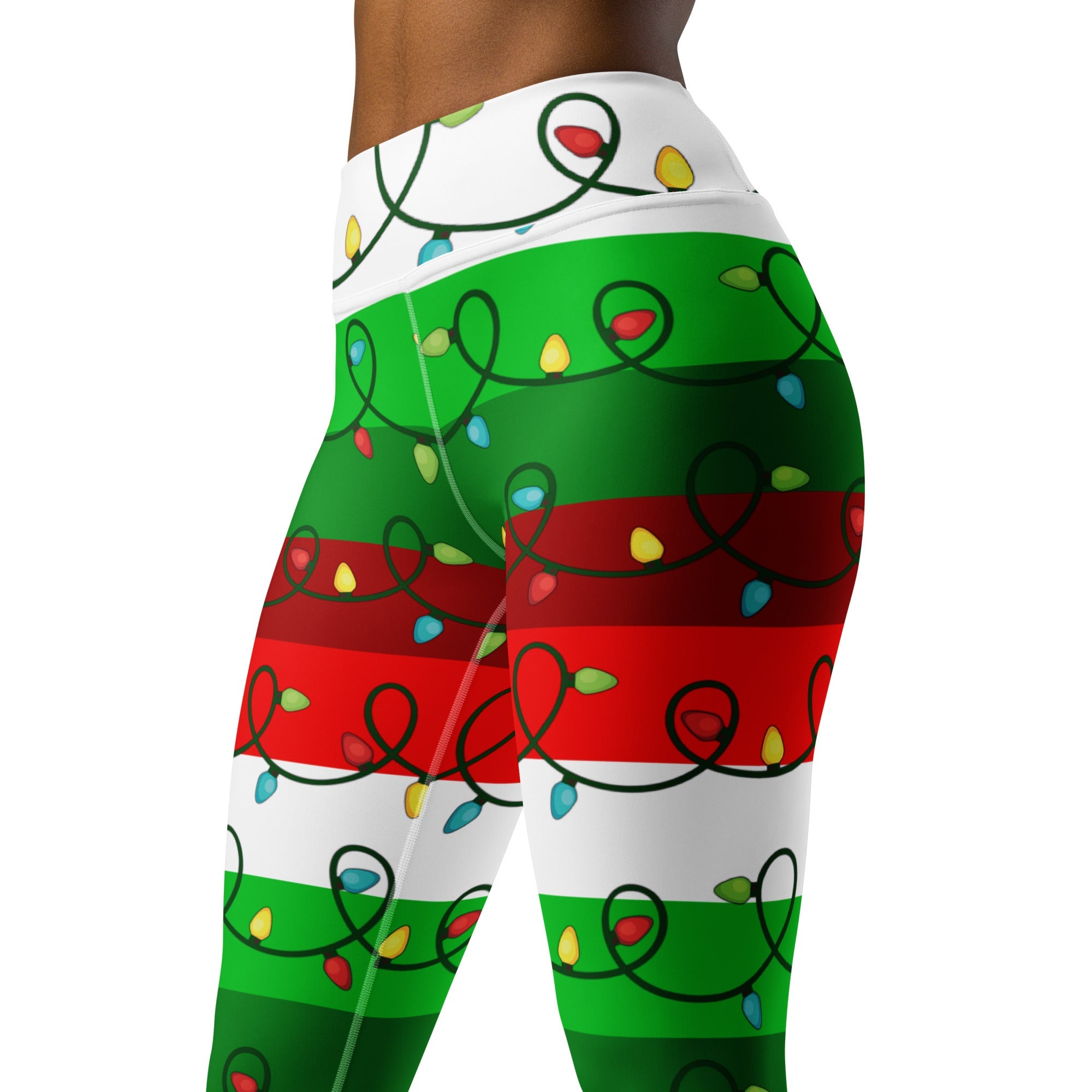 Festive Christmas Lights Yoga Leggings