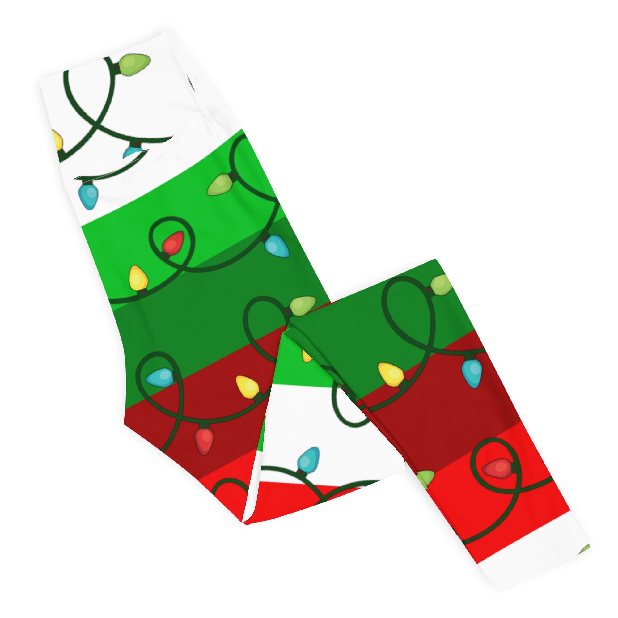 Festive Christmas Lights Yoga Leggings