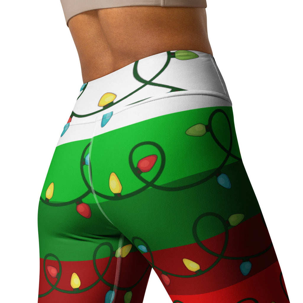 Festive Christmas Lights Yoga Leggings