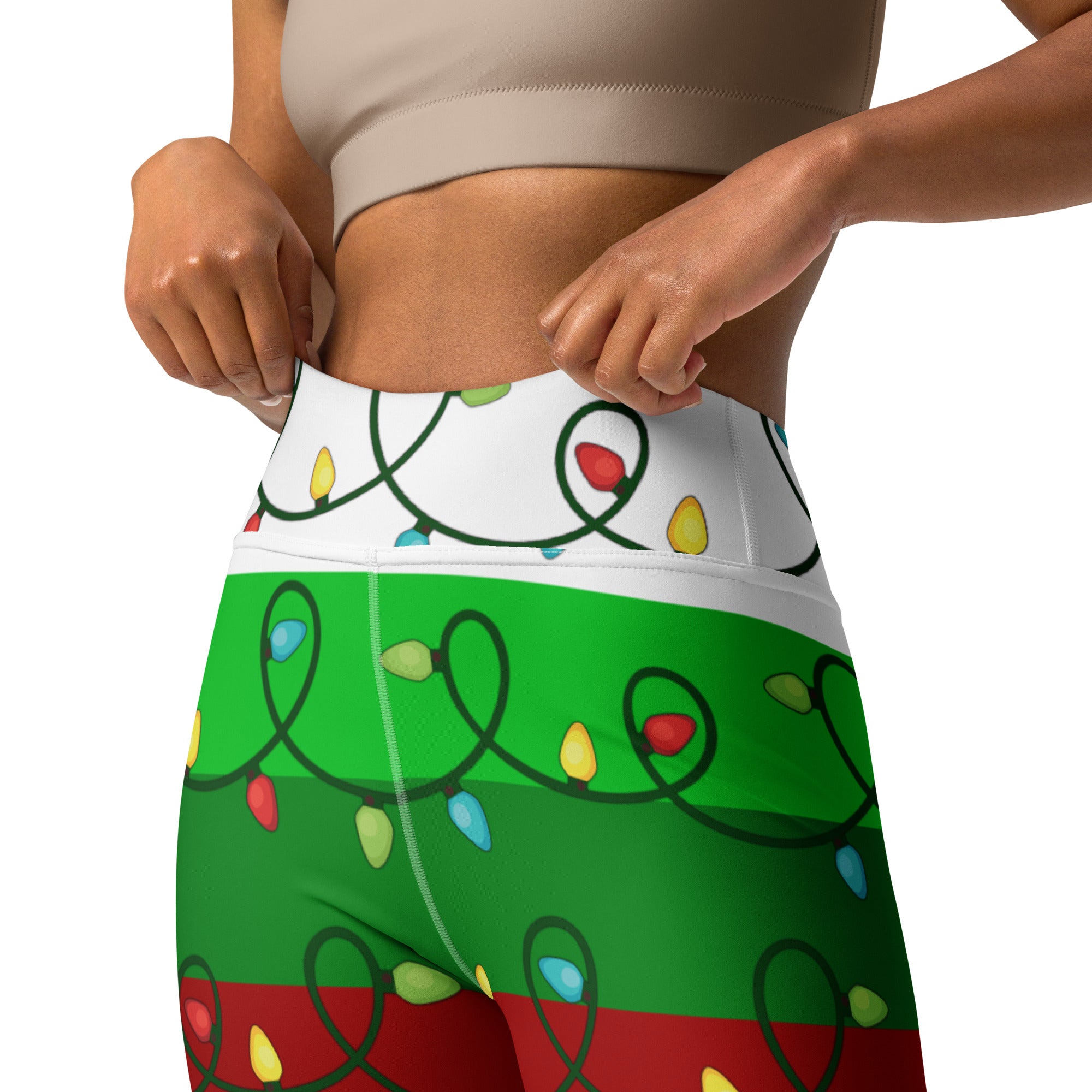 Festive Christmas Lights Yoga Leggings