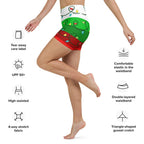 Festive Christmas Lights Yoga Shorts