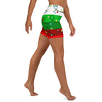 Festive Christmas Lights Yoga Shorts