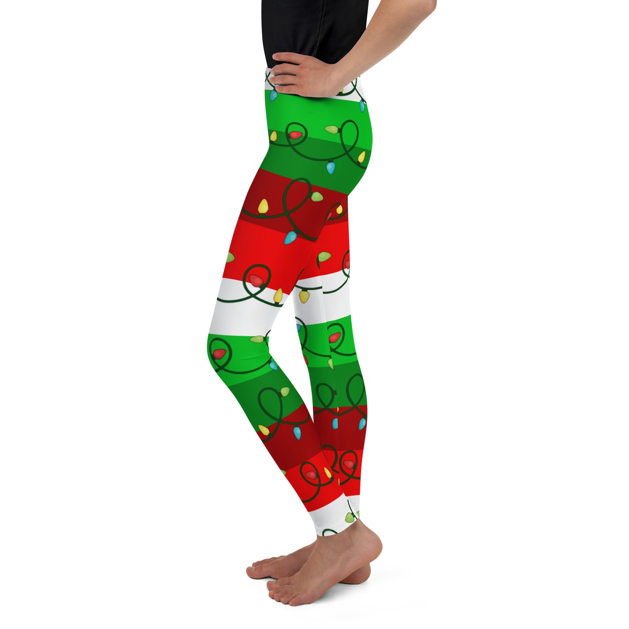 Festive Christmas Lights Youth Leggings