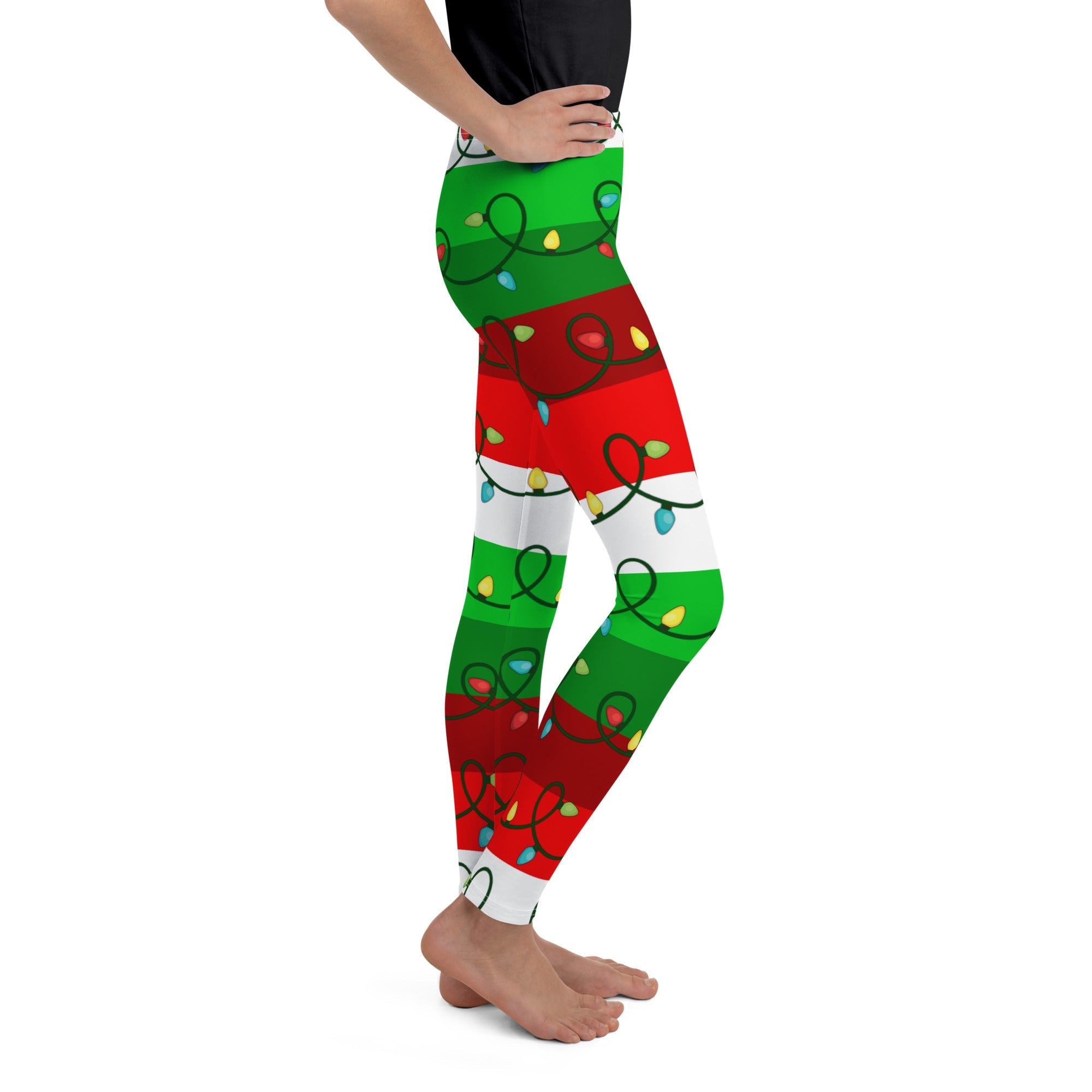 Festive Christmas Lights Youth Leggings