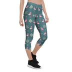 Festive Flamingos Capris