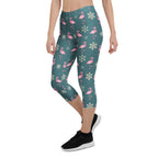 Festive Flamingos Capris
