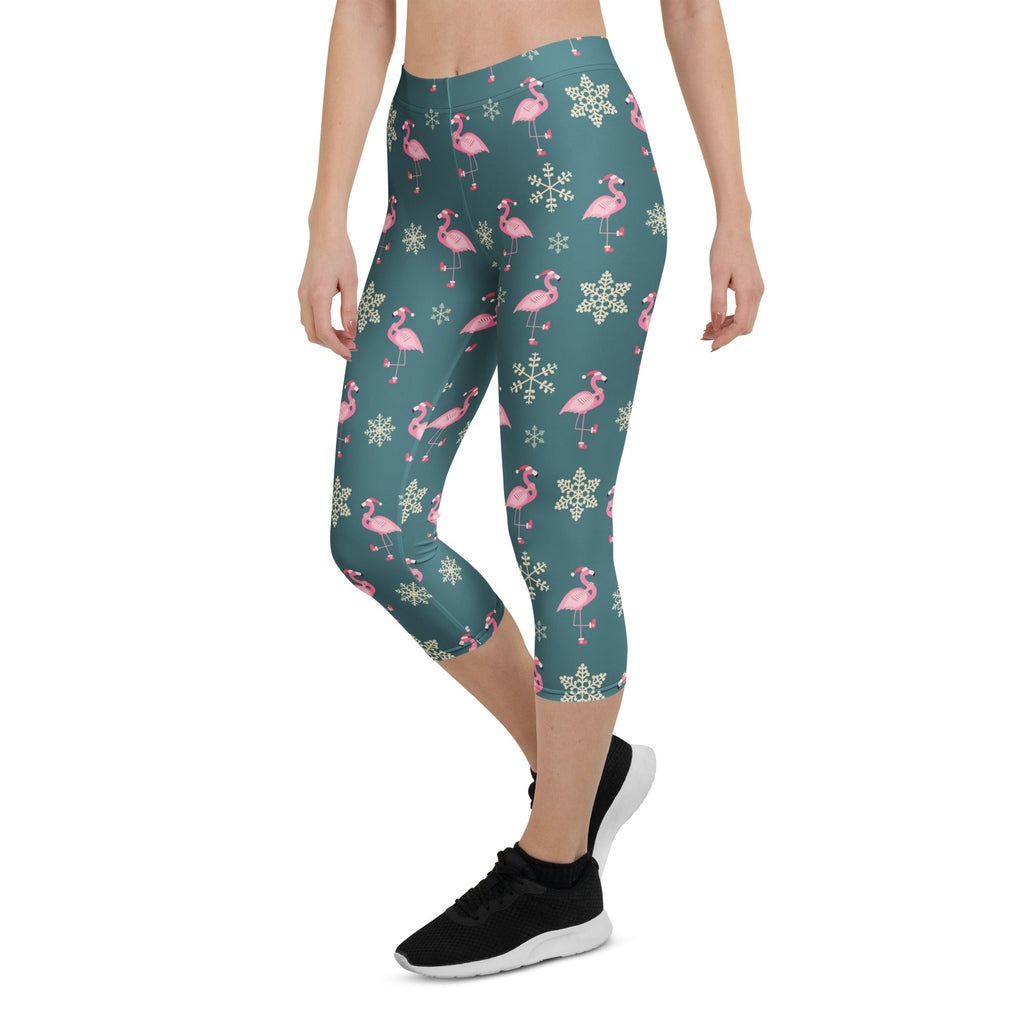 Festive Flamingos Capris