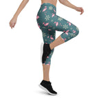 Festive Flamingos Capris