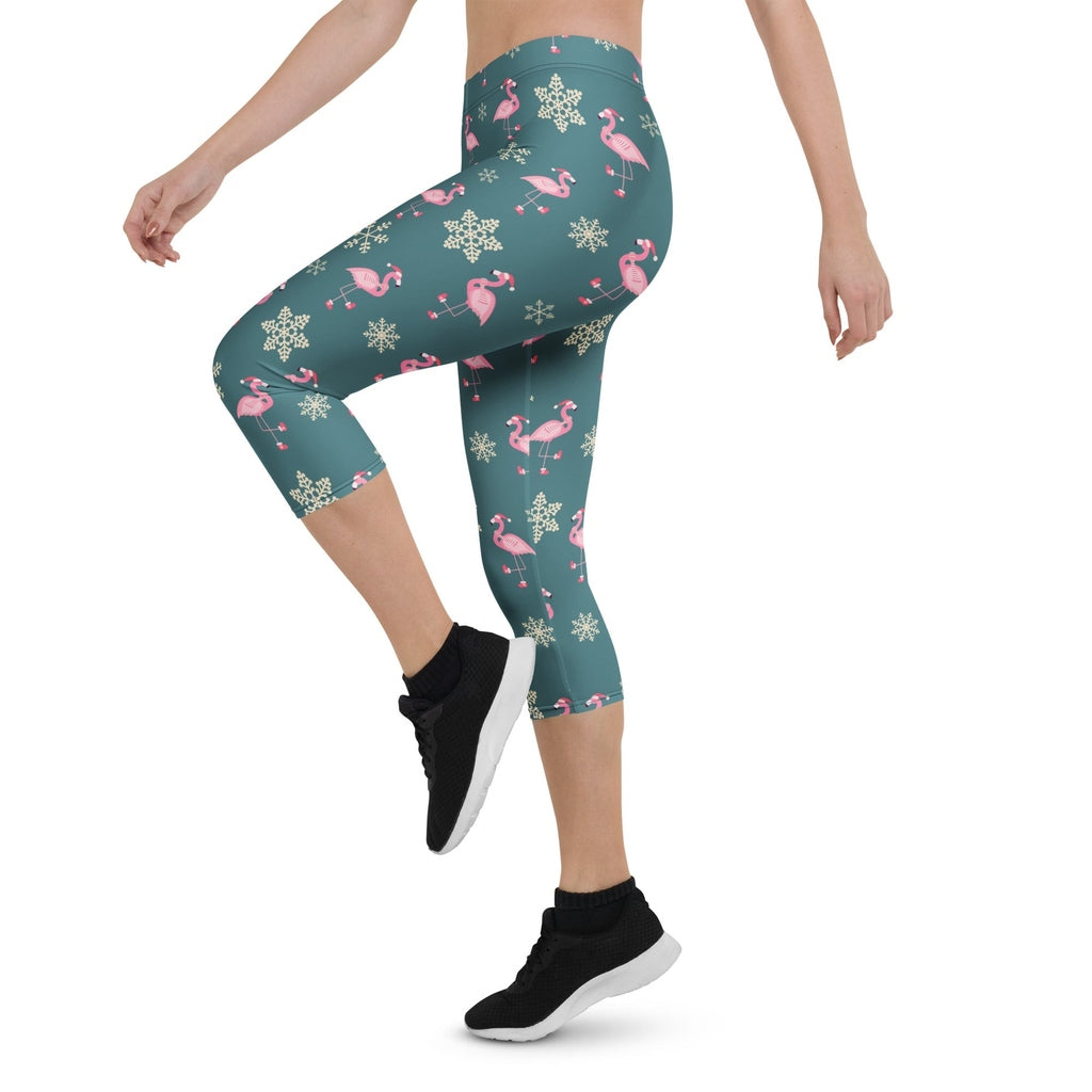 Festive Flamingos Capris