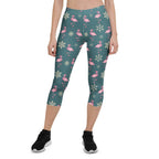 Festive Flamingos Capris