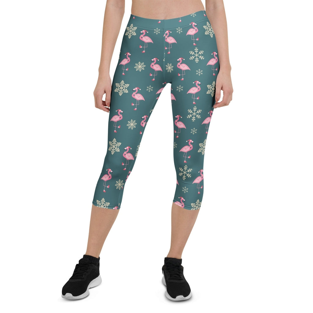 Festive Flamingos Capris