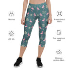 Festive Flamingos Capris