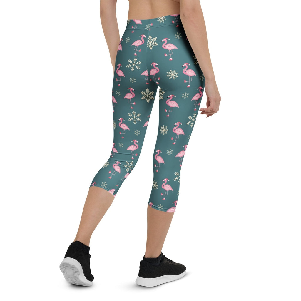 Festive Flamingos Capris