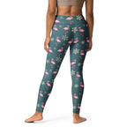 Festive Flamingos Yoga Leggings