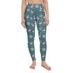 Festive Flamingos Yoga Leggings