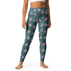 Festive Flamingos Yoga Leggings