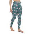 Festive Flamingos Yoga Leggings