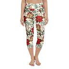 Festive Floral Delight Yoga Capris