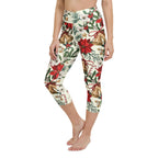 Festive Floral Delight Yoga Capris