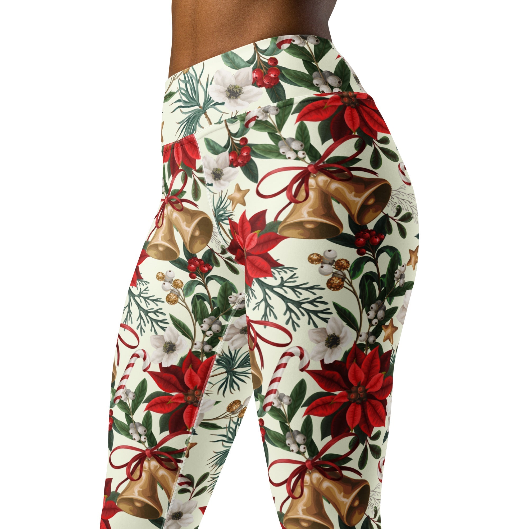 Festive Floral Delight Yoga Leggings