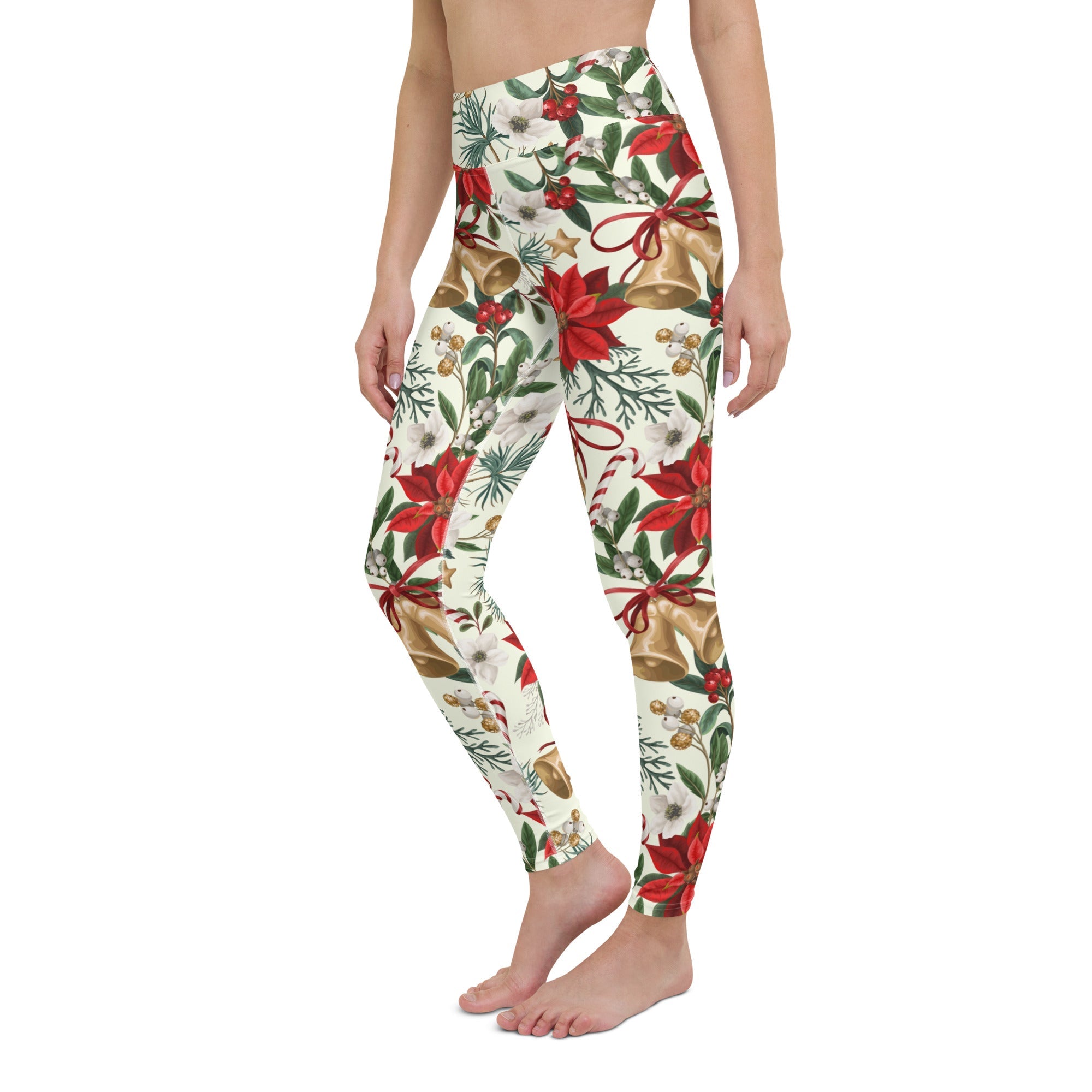 Festive Floral Delight Yoga Leggings