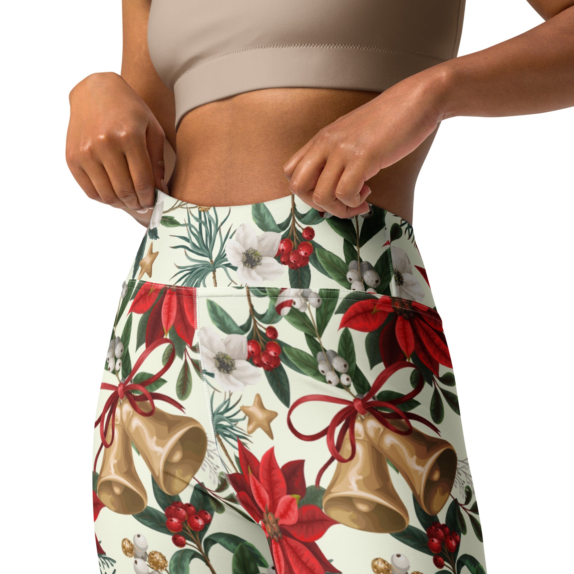 Festive Floral Delight Yoga Leggings