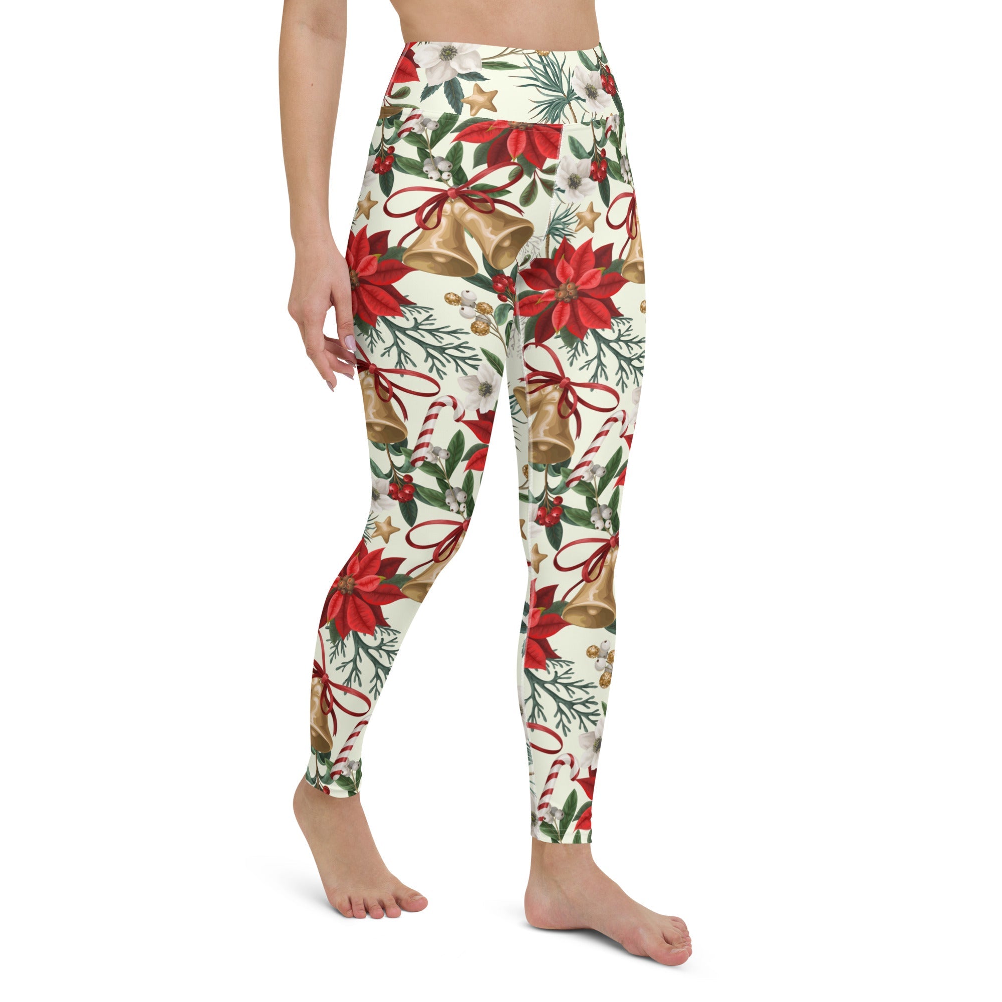 Festive Floral Delight Yoga Leggings