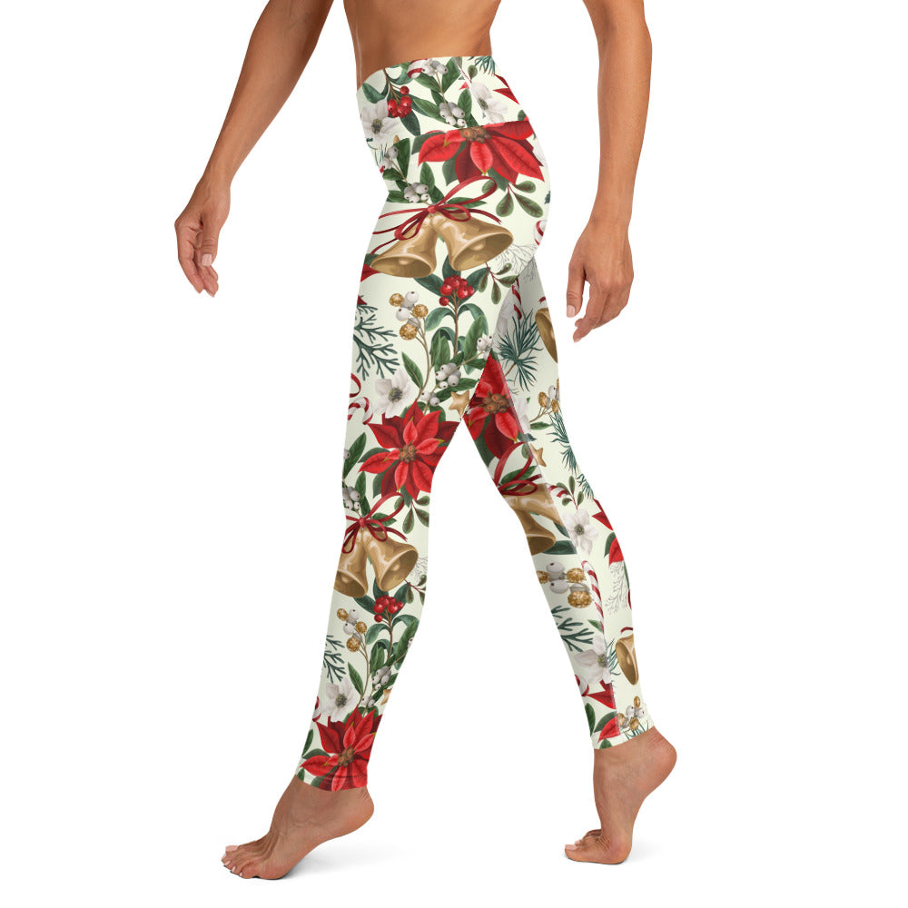 Festive Floral Delight Yoga Leggings