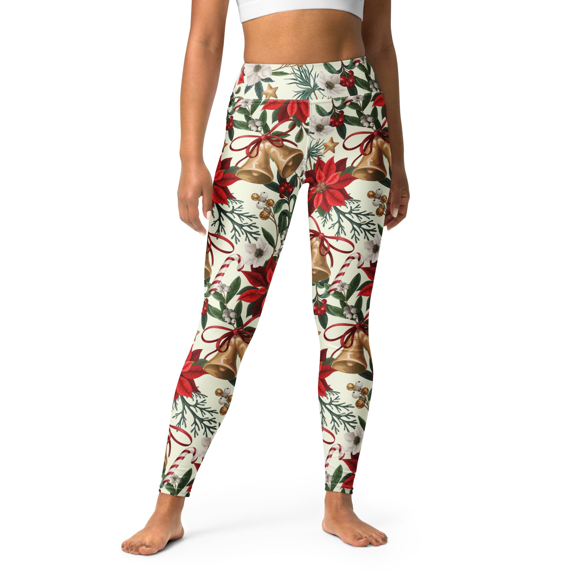 Festive Floral Delight Yoga Leggings