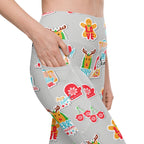 Festive Stickers Leggings With Pockets