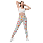 Festive Stickers Leggings With Pockets