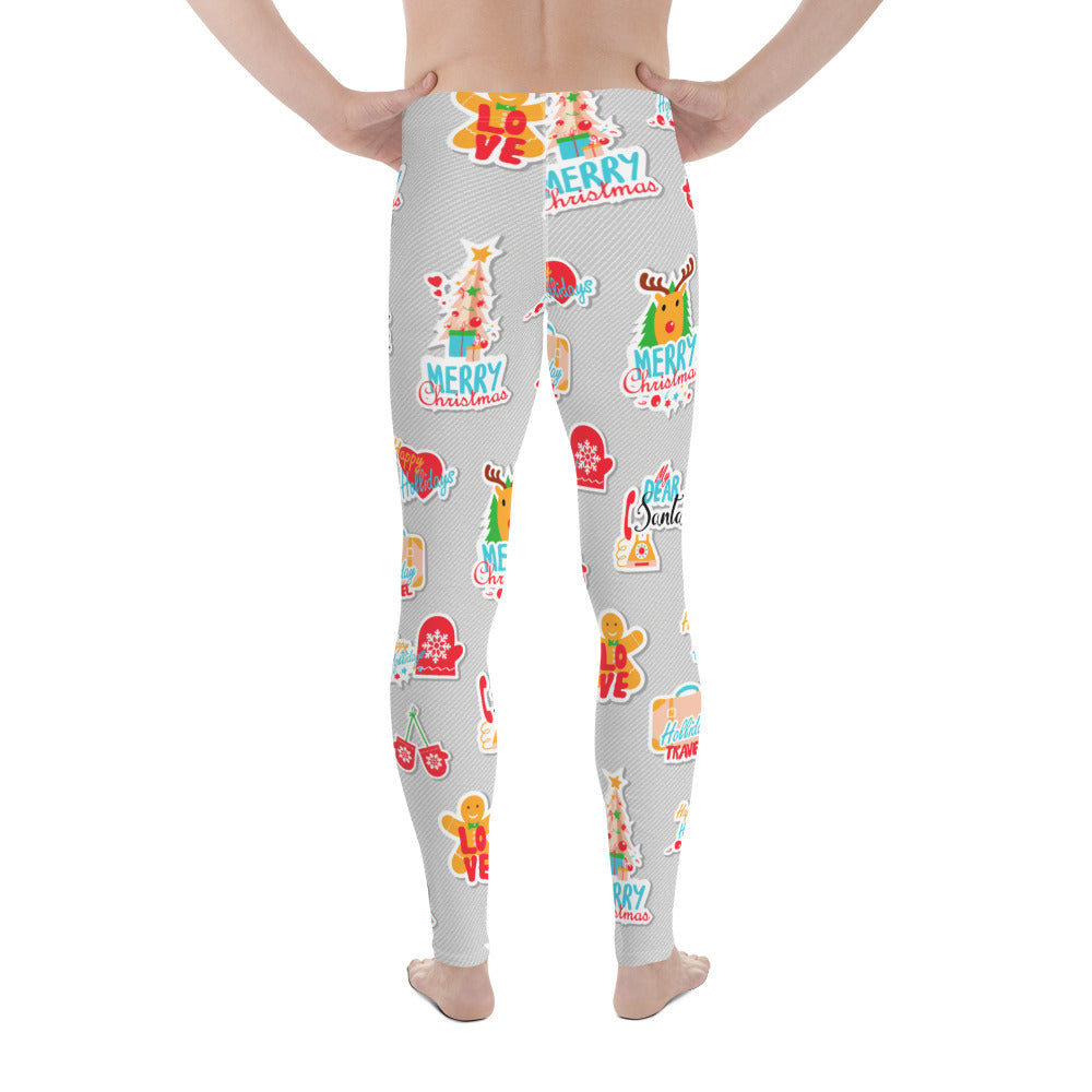 Festive Stickers Men's Leggings