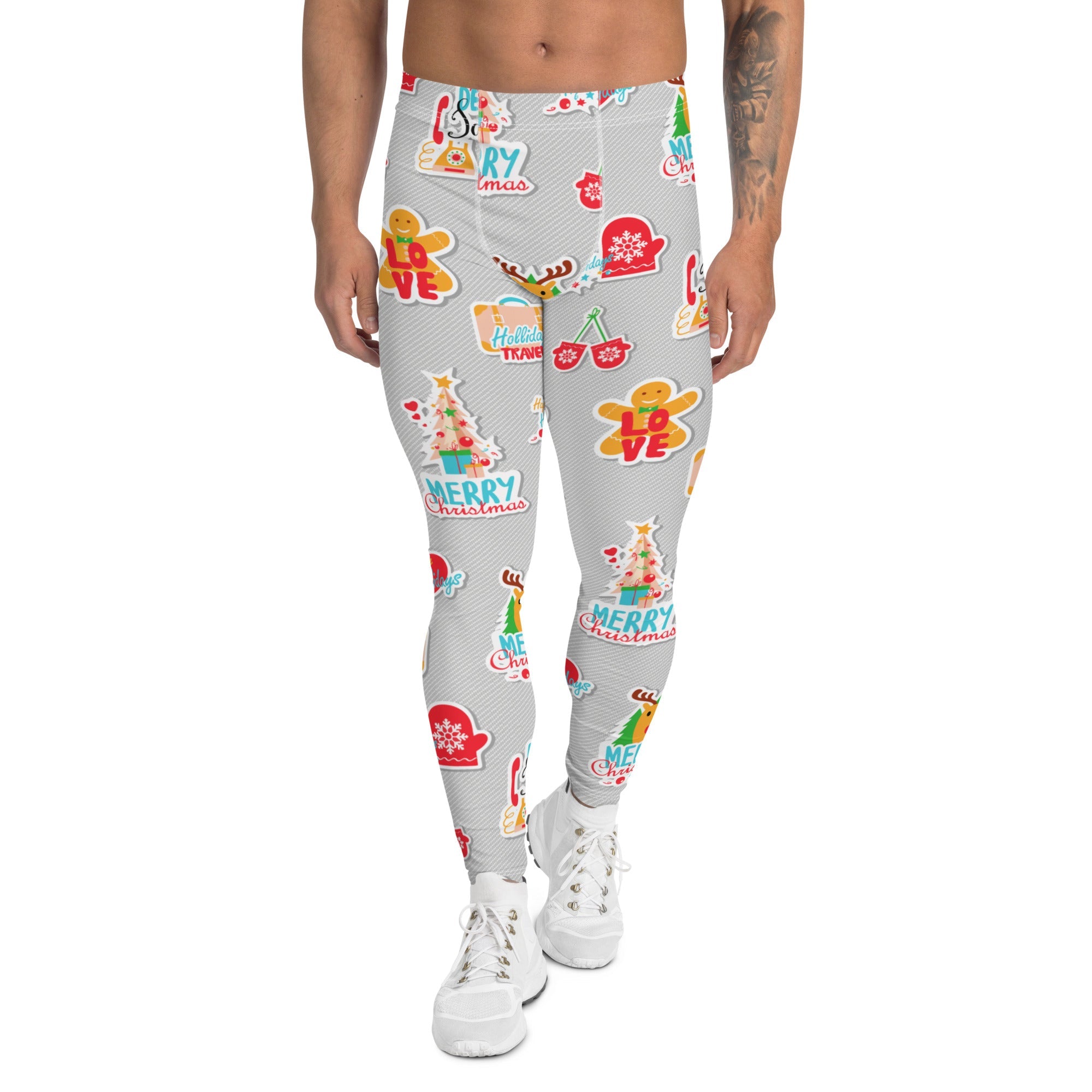 Festive Stickers Men's Leggings