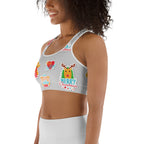 Festive Stickers Sports Bra