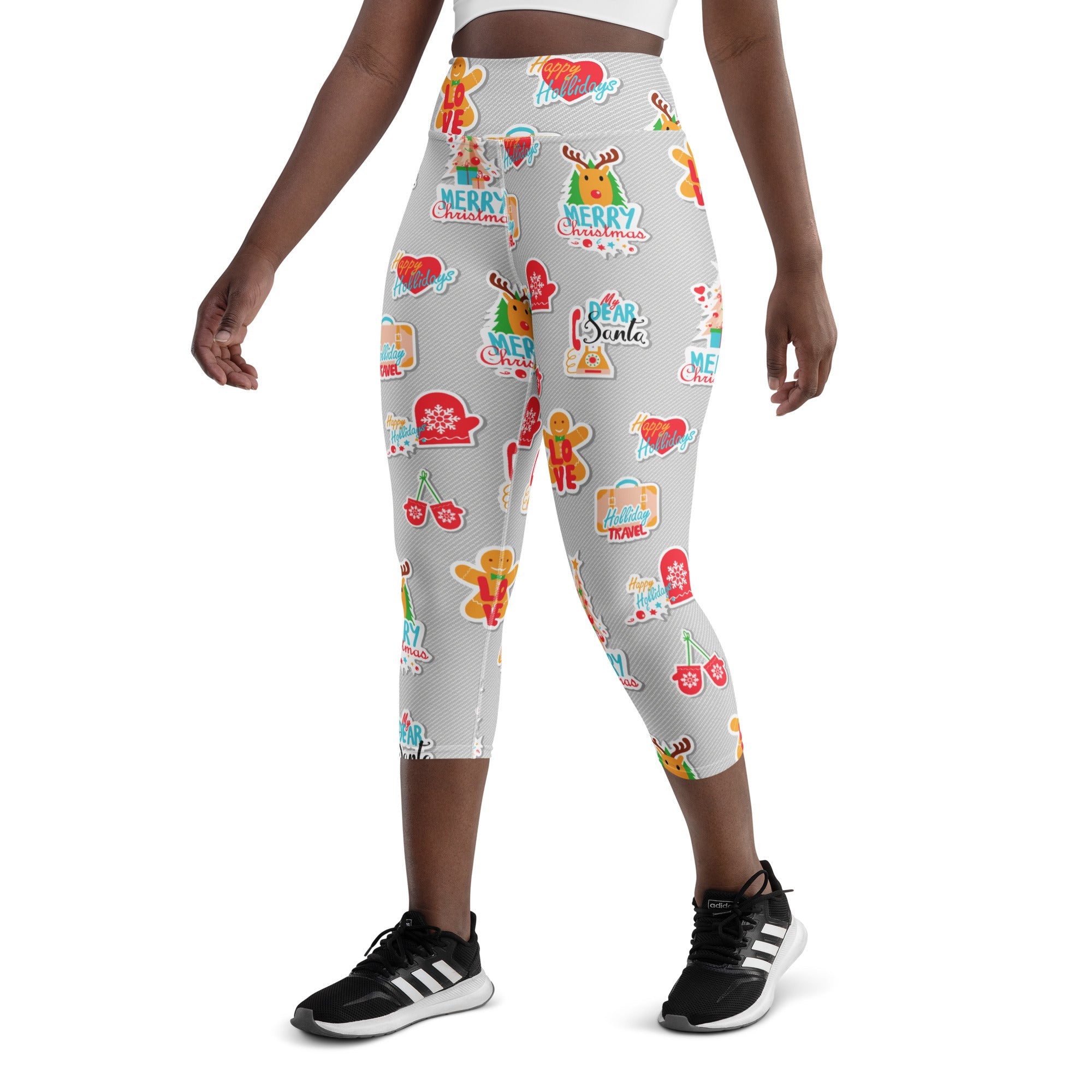 Festive Stickers Yoga Capris