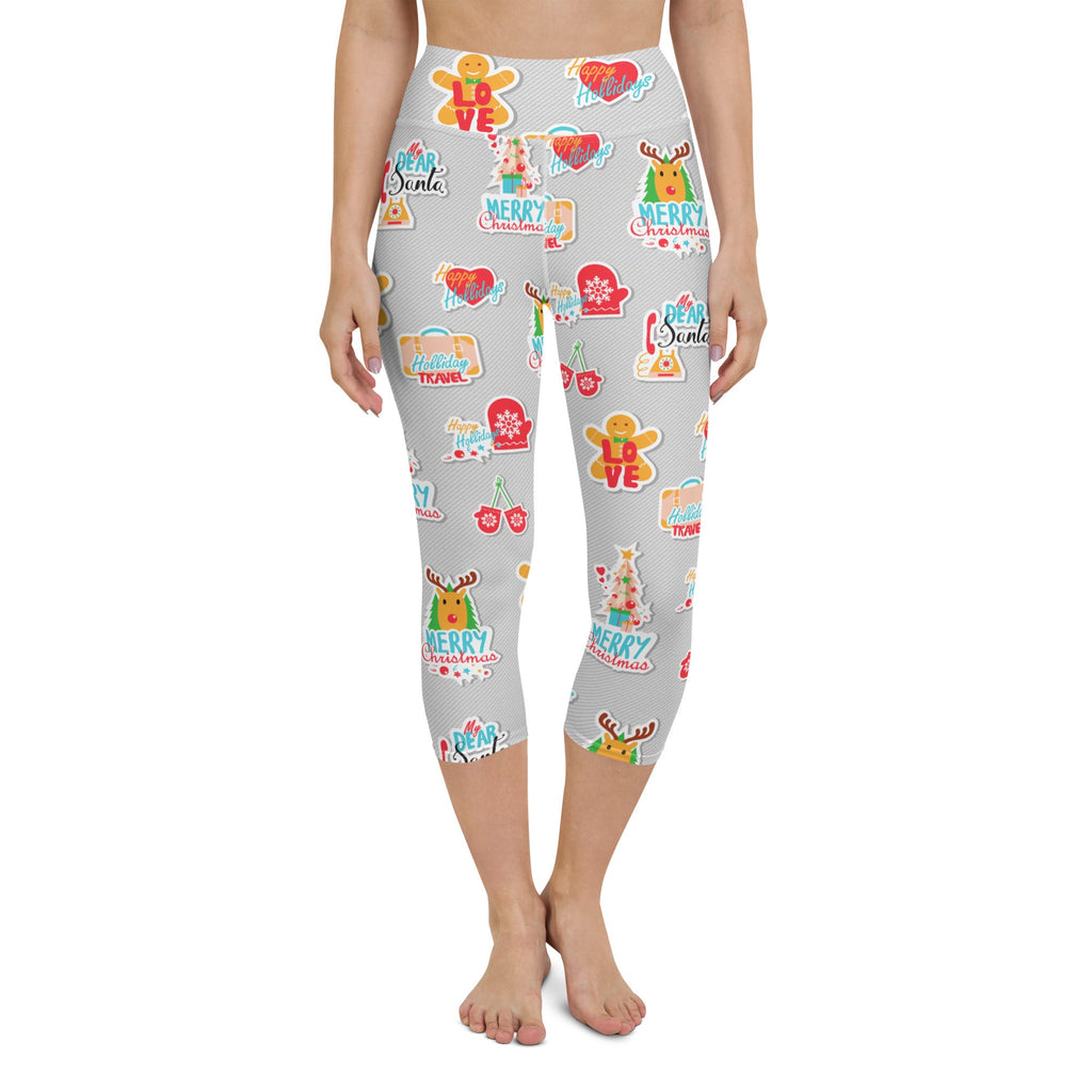 Festive Stickers Yoga Capris
